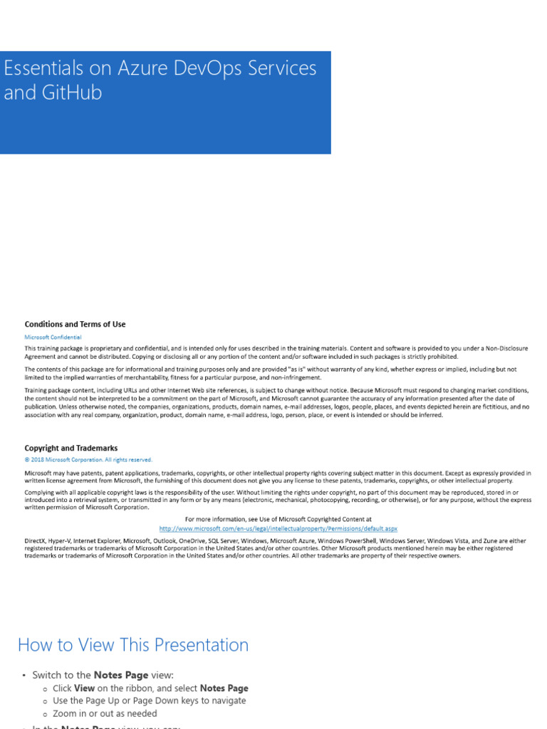 Essentials On Azure DevOps Services and GitHub Book 5 | PDF | Software ...