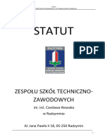 STATUT ZSTZ Radzymin ZESPOL 2022 KK III 2023 Scalone