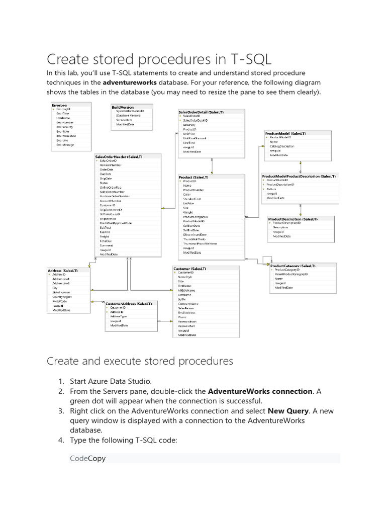 Create Stored Procedures in T-SQL | PDF | Parameter (Computer ...
