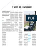 Friesch Dagblad 08 April 2015 - Oudemirdum Houdt de Adem in Bij Nieuw Spuitseizoen