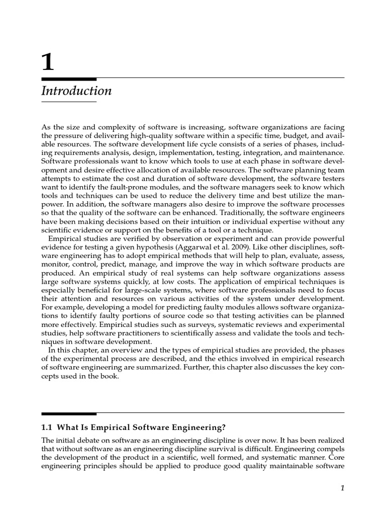Overview of Empirical Software Engineering | PDF | Experiment ...