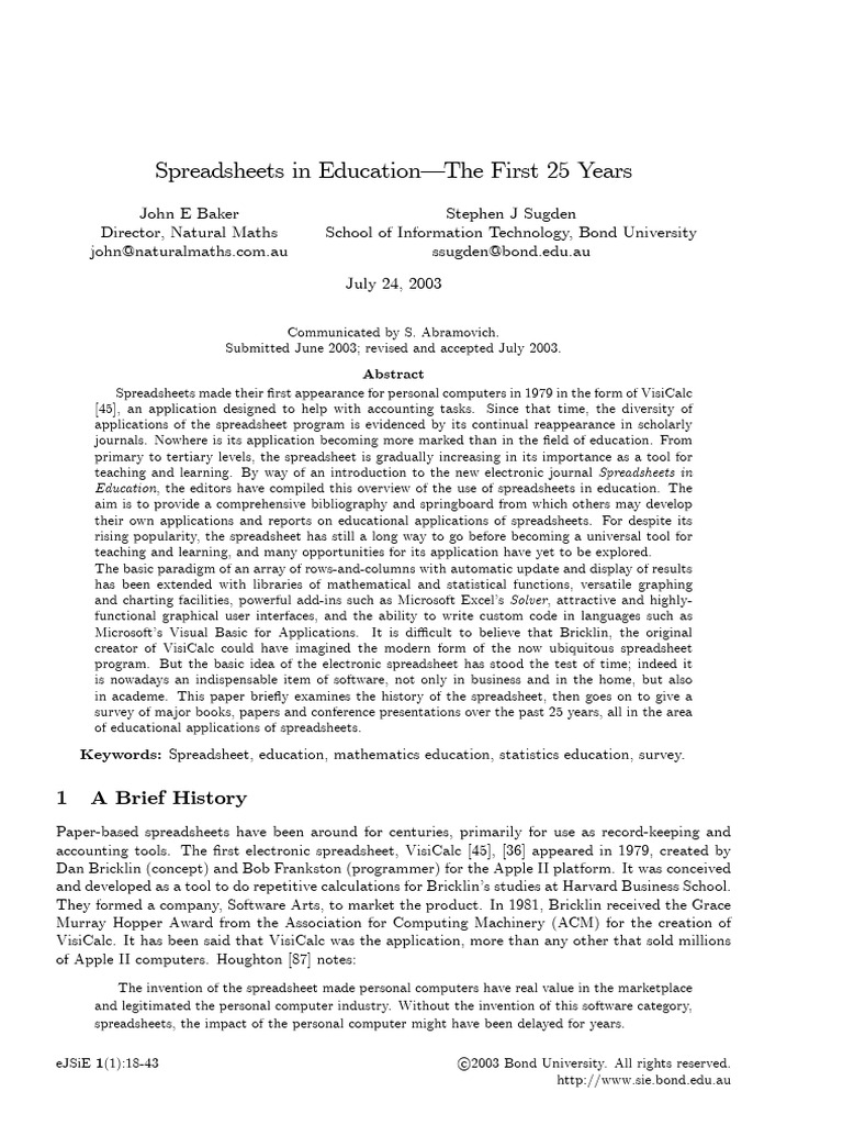 Spreadsheets in education pdf spreadsheet microsoft excel