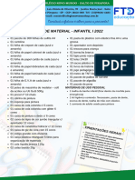 Lista de Material - Infantil I 2022: Materiais de Uso Pessoal