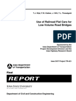 Use of Railroad Flat Cars For Low - Volume Road Bridges