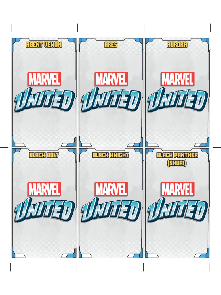 Marvel United Multiverse Vertical Dividers | PDF | Comics Characters ...