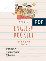 2nd YEAR ENGLISH BOOKLET 2024