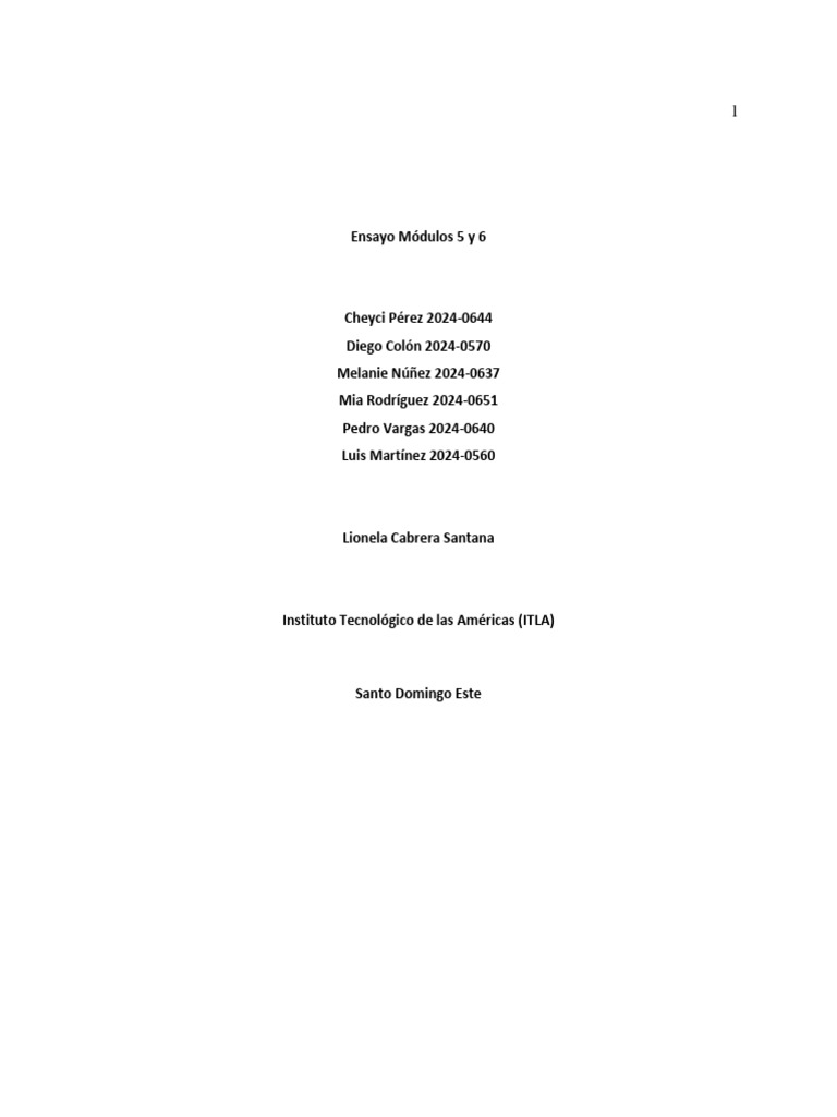 Ensayo Modulo 5 Y 6 De Netacad PDF Direcci n IP Red De Computadoras