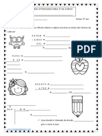 2019 - 5º Ano - Fixando de Matemática para 17 de Junho