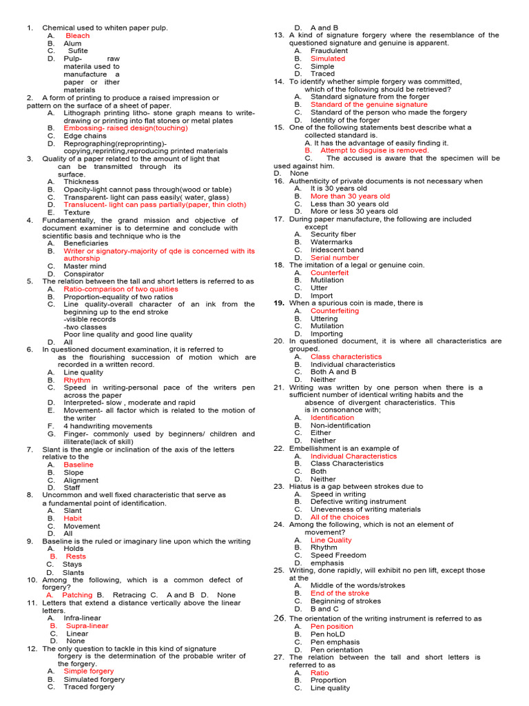 Forgery Types and Document Examination | PDF | Forgery | Signature