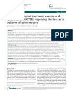 Function after spinal treatment- exercise and rehabilitation (FASTER) improving the functional outcome of spinal surgery