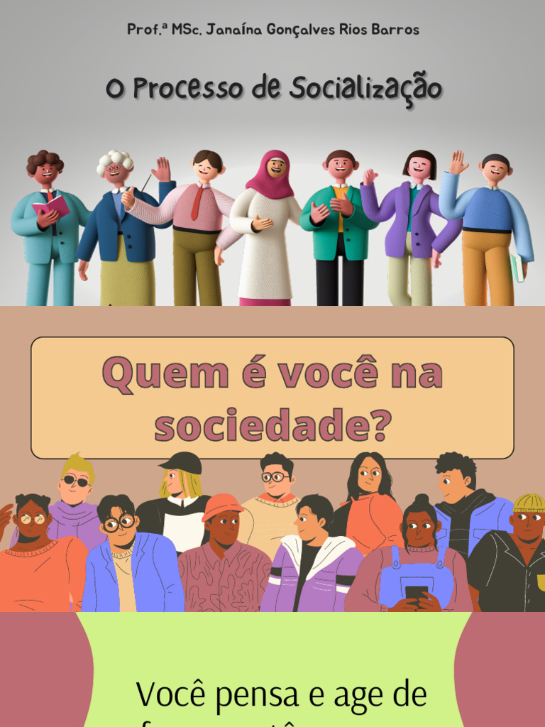O Processo de Socialização na Sociedade | PDF | Instituição | Sociedade