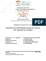 Vérification de La Méthodologie D'analyse Du Cuivre Par SAA Approche Lean Six Sigma