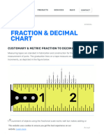 Fraction & Decimal Chart