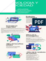 Infografía Seguridad y Tecnología Ilustrado Verde y Azul
