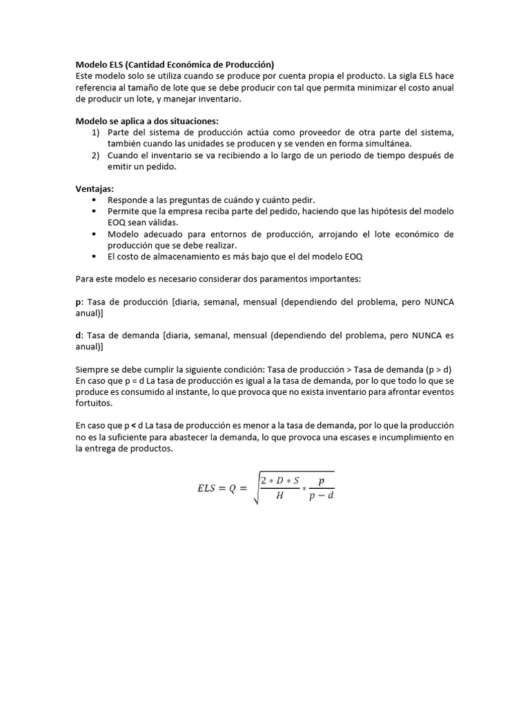Modelo ELS | PDF