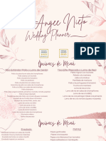 Opciones de Menu Angee Nieto Wedding Planner