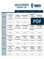 Grade de Horários 2024 PSICO 411 MANHÃ