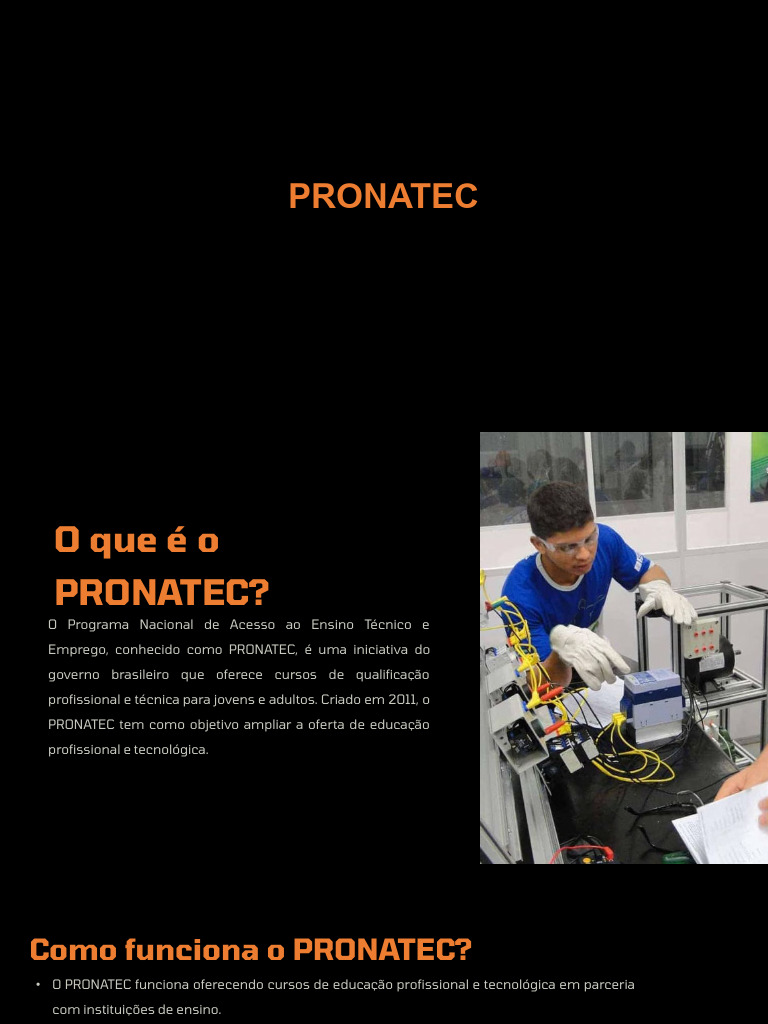 O que é o PRONATEC? | PDF | Desenvolvimento profissional | Economia do ...