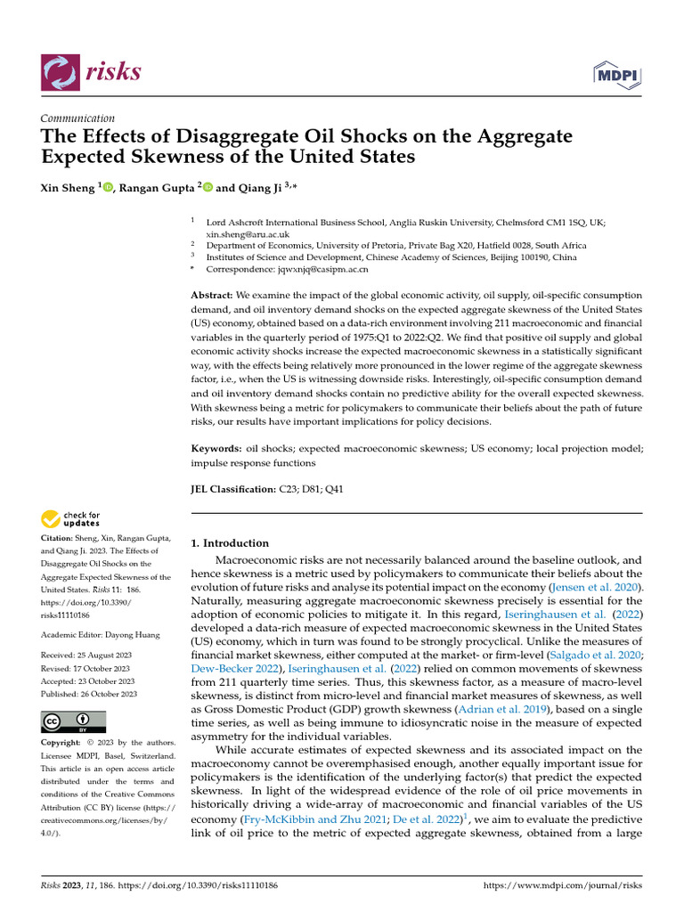 The Effects of Disaggregate Oil Shocks On The Aggr | PDF ...