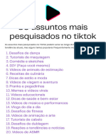 50 Assuntos Tiktok Mais Pesquisados