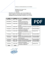 Informe de Cronograma de Tutorías