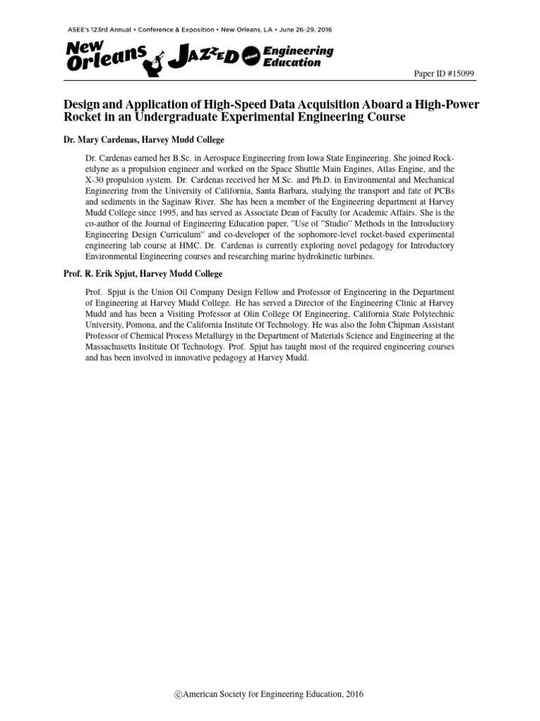 High-Speed Data in Rocket Engineering | PDF | Analog To Digital ...