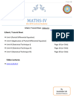 Old Q Bank Ed-8.3 (Tutorial Sheet) of Maths IV