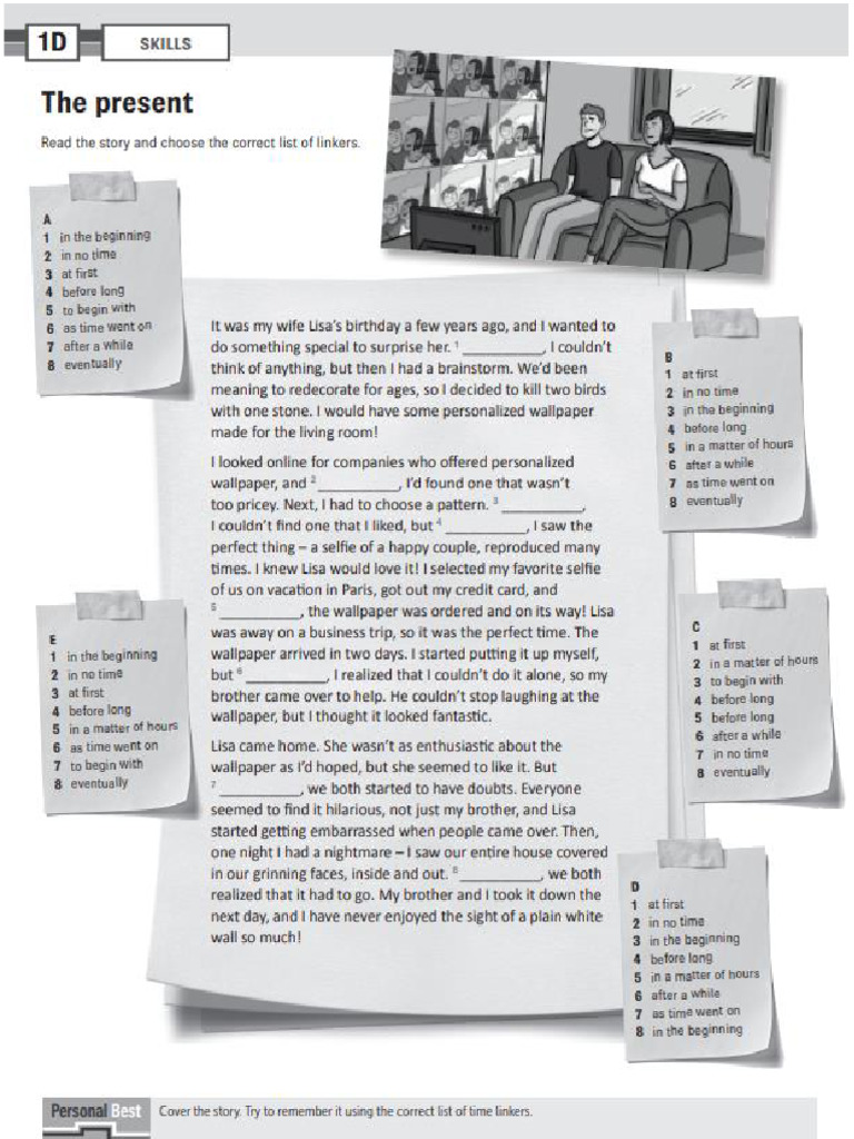 Linkers worksheet PDF