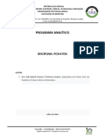 Proposta Do Programa Da Disciplina Pediatría