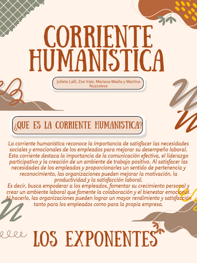 Importancia de la Corriente Humanística en el Trabajo | PDF | Business ...