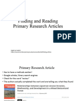 Example Slides For Primary Reseearch Articles