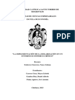 Universidad Católica Santo Toribio de Mogrovejo: Facultad de Ciencias Empresariales Escuela de Economía