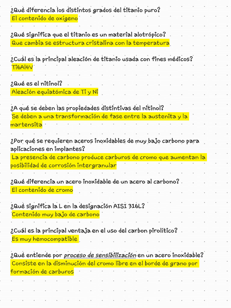 2d0 Parcial Biomateriales | PDF