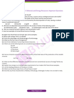 CBSE Class 10 Geography Chapter 5 Minerals and Energy Resources Important Questions