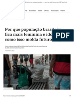 Por Que População Brasileira Fica Mais Feminina e Idosa - e Como Isso Molda Futuro Do País - BBC News Brasil