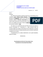 Carta de Postulación Servicio Comunitario