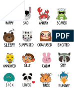 MEMORY Game ANIMALS and FEELINGS 2pgs Hard Paper