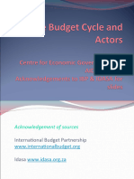 II Budget Cycle and Actors Africa
