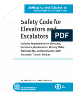 Safety Code For Elevators and Escalators: ASME Al 7.1-2016/CSA B44-16