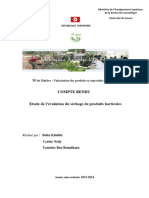 Compte Rendu: TP Du Matière: Valorisation Des Produits Et Coproduits Horticoles