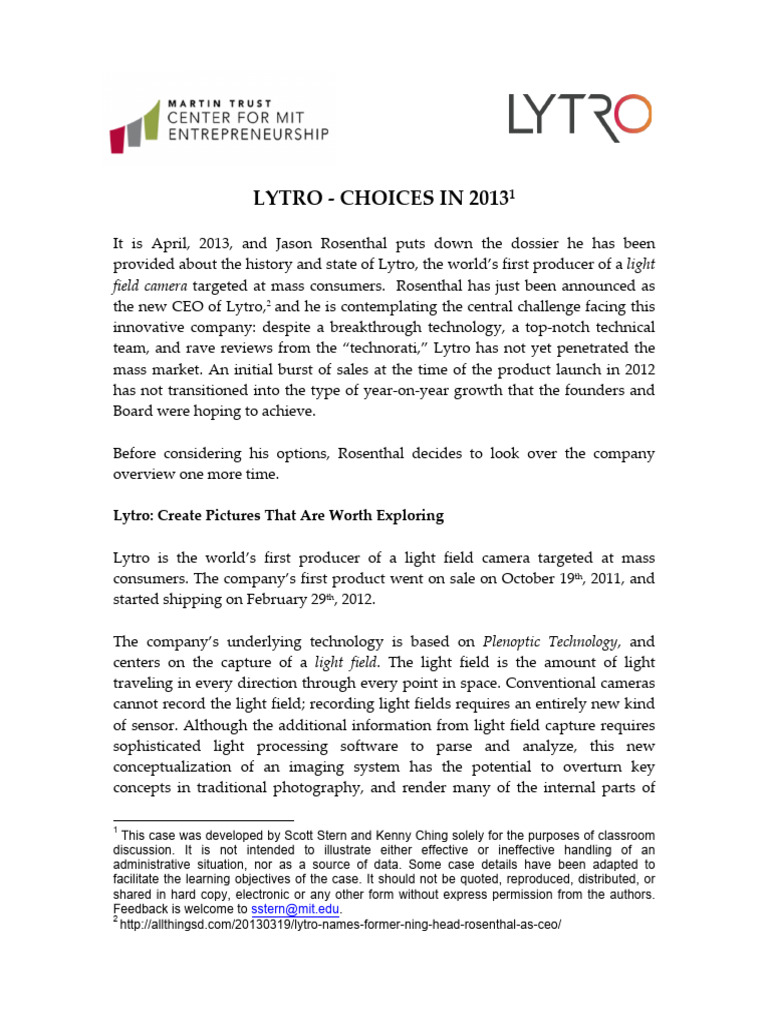 Lytro Case PDF Camera Digital Single Lens Reflex Camera