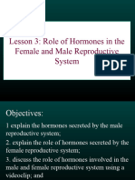 Lesson 3: Role of Hormones in The Female and Male Reproductive System