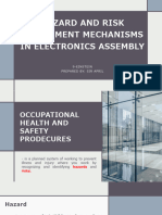 HAZARD and risk assessment mechanisms in electronics assembly