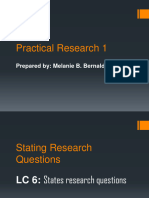 Lesson 2 Research Problem vs Research Questions