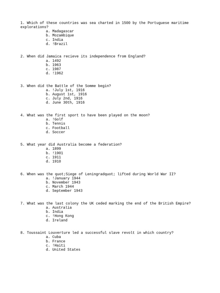 Trivia Questions and Answers Guide | PDF | Monty Python