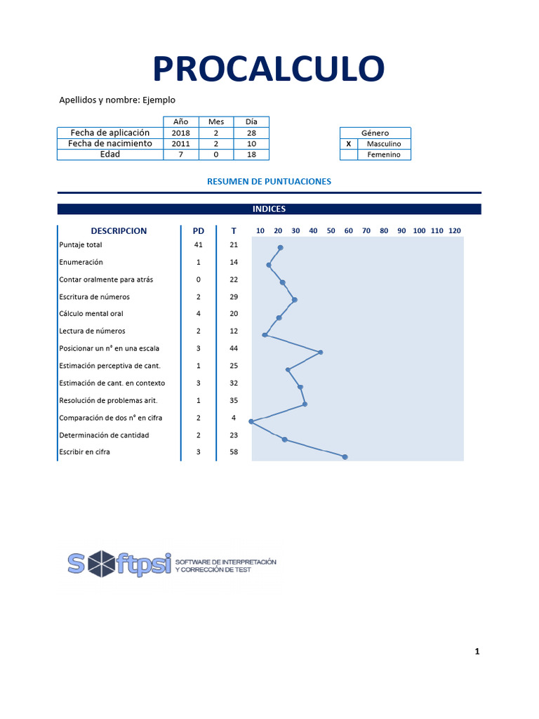 Ejemplo Procalculo | PDF | Sustracción | Cognición