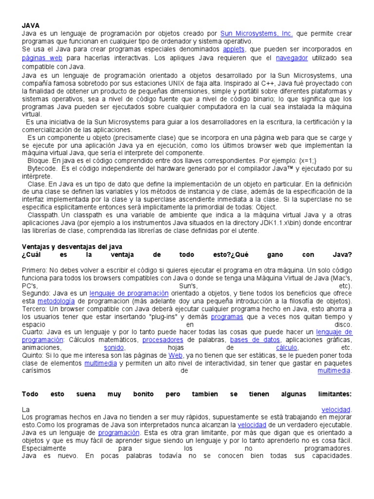 Conceptos de Programacion III | PDF | Java (lenguaje de programación ...