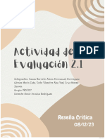 Actividad de Evaluación 2.1 (Reseña Crítica)