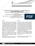 La Responsabilidad Social Empresarial Y La Competitividad en Las Organizaciones Empresariales