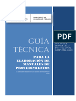 Guía técnica PARA LA ELABORACIÓN DE MANUALES DE PROCEDIMIENTOS Un instrumento administrativo que regula los procedimientos de trabajo Oficina de Desarrollo Institucional GTMP-2022-18-001